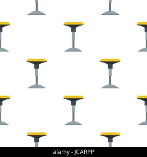 Yellow bar stool pattern flat Stock Vector