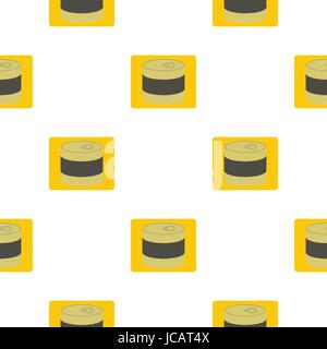 Closed tin can pattern flat Stock Vector
