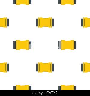 Yellow side release buckle pattern flat Stock Vector