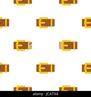 Yellow metal belt buckle pattern flat Stock Vector