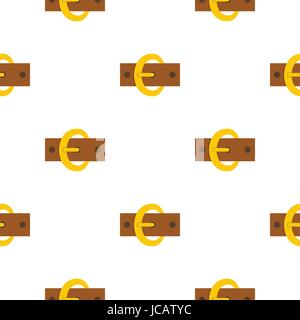 Gold oval buckle pattern flat Stock Vector