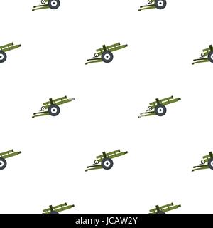 Artillery gun pattern flat Stock Vector
