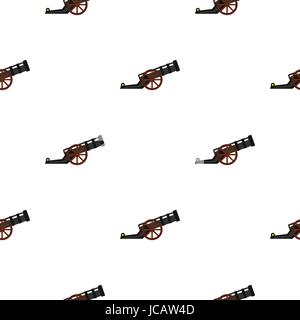 Ancient cannon pattern flat Stock Vector