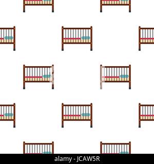 Baby bed pattern flat Stock Vector