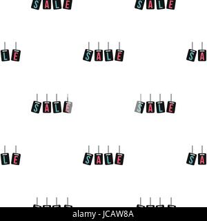 Hanging sale tags pattern flat Stock Vector