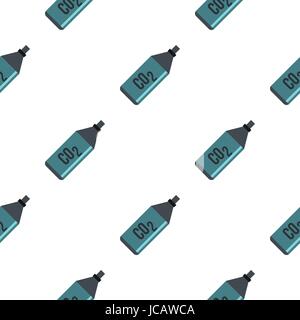 CO2 bottle pattern flat Stock Vector
