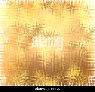 Frosted glass pattern with ripple texture. Golden metallic grunge style surface - jpg illustration Stock Photo