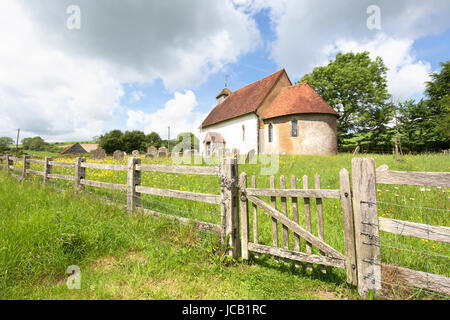 Upwaltham 12th century church, Upwaltham, West Sussex, England, UK Stock Photo