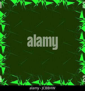 Frame template in green color Stock Vector