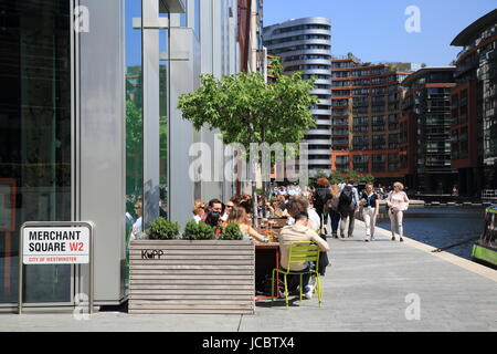 KuPP Scandinavian breakfast and lunch bar, on Merchant Square, in Paddington Basin, west London, E2, UK Stock Photo