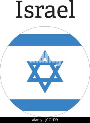Israel flag icon sign symbol vector isolated Stock Vector