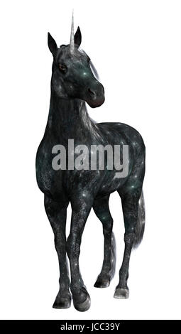 3D digital render of a beautiful sparkling fantasy unicorn isolated on ...
