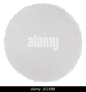 Fleur de Sel (Sea Salt) Isolated on white background on a perfect Circle Stock Photo