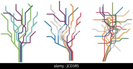 map road art Stock Vector