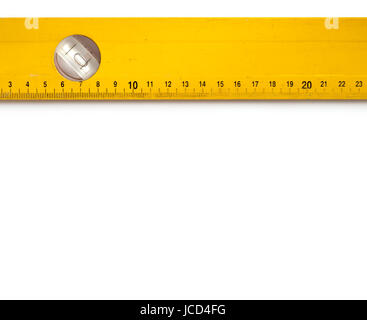 Construction measuring ruler on a white background Stock Photo