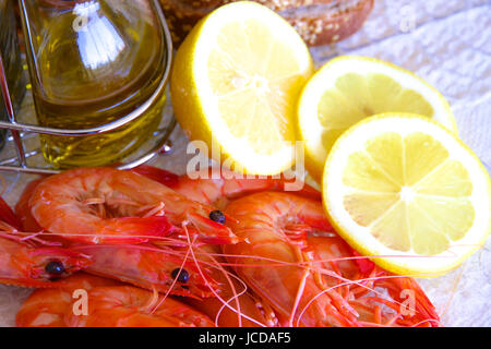 Fresh Australian king prawns. Stock Photo