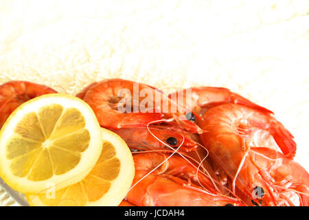 Fresh Australian king prawns. Stock Photo