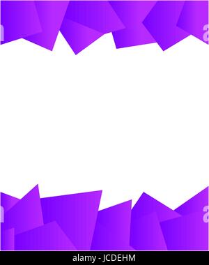 Abstract fractal purple frame with empty space for text Stock Vector