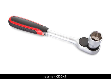 Photo of Ratchet Wrench. Isolated on white Stock Photo