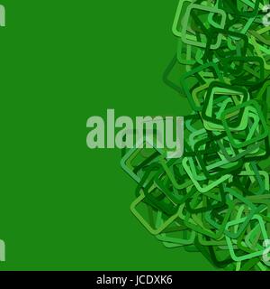 Green background from rounded square frames Stock Vector