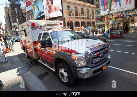 fdny ambulance times square New York City USA Stock Photo