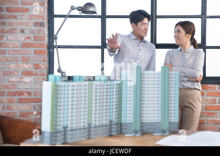 Smiling architects at office Stock Photo