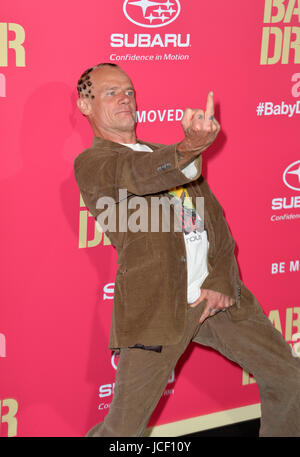 Los Angeles, USA. 14th June, 2017. Flea at the Los Angeles premiere for 'Baby Driver' at the Ace Hotel Downtown. Picture Credit: Sarah Stewart/Alamy Live News Stock Photo