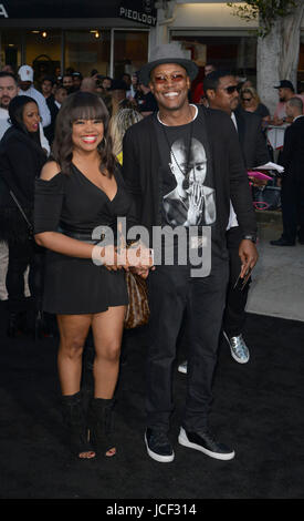 Westwood, Ca. 14th June, 2017. Shanice Wilson, Flex Alexander at the 'All Eyez On Me' Los Angeles Premiere at Westwood Village Theaters in Westwood, California on June 14, 2017. Credit: Koi Sojer/Snap'n U Photos/Media Punch/Alamy Live News Stock Photo