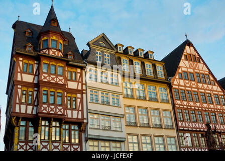 Römerberg facades, Römerberg square, Altstadt, old town, Frankfurt am Main, Hesse, Germany Stock Photo