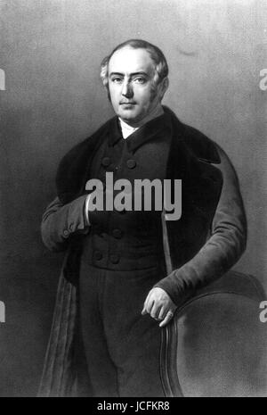 Portrait of Pierre-Antoine Berryer (1790-1868), French lawyer and politician.  He's known for the trials of Ney, Cambronne and Louis-Napoleon Bonaparte.  19th century Stock Photo