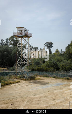 UN watchtower in the United Nations Buffer Zone, Nicosia, Cyprus Stock Photo
