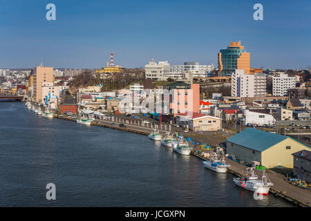 The port of Kushiro city prefecture, Hokkaido, Japan Stock Photo