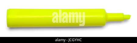 Yellow Open Marker Isolated on White Background. Stock Photo