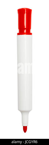 Open Red Marker Isolated on White Background. Stock Photo