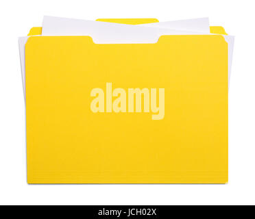 Closed Yellow File Folder Isolated on White Background Stock Photo - Alamy