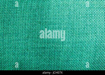 Fabric Texture, Close Up of Green Sack or Burlap Fabric Texture Pattern Background in Pastel Colors Tone. Stock Photo
