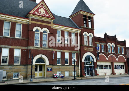 Entrance outside of the Rte 66 Museum and Hall of Fame in Pontiac Illinois. Stock Photo