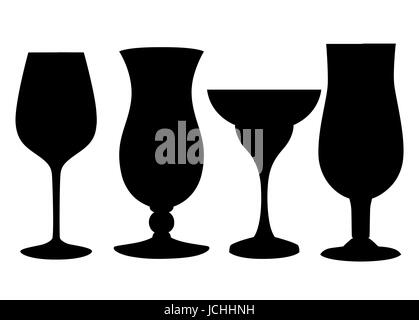 Free Vector  Drinks glasses set