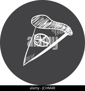 Hand Drawn bakery sticker set. Blackboard Icon with chalk design. Vector illustration. pizza and burger for cut out. Stock Vector