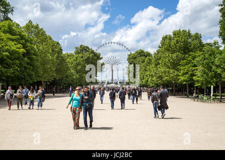 Big Ferris Wheel in Paris Stock Photo