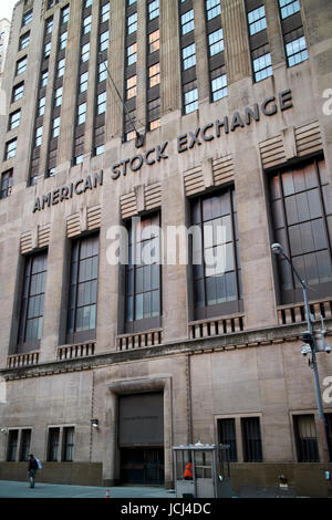 American Stock Exchange amex building New York City USA Stock Photo