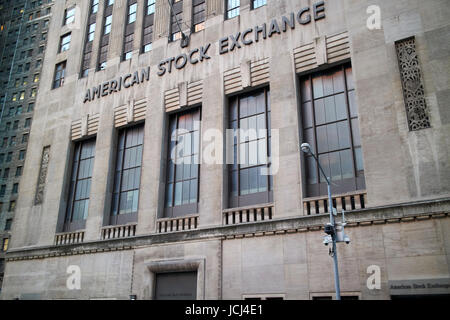 American Stock Exchange nyse american building New York City USA Stock Photo
