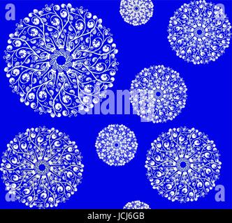 Ornamental round floral background. Stock Vector