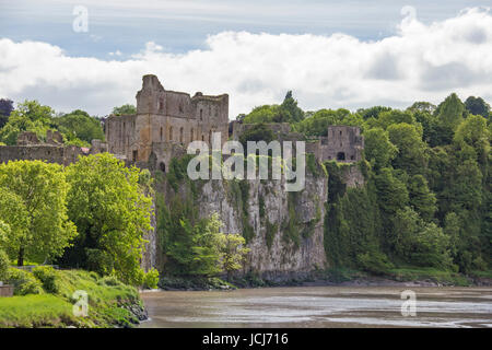 Historic Chepstow Castle, Chepstow, Monmouthshire, Wales, UK Stock Photo