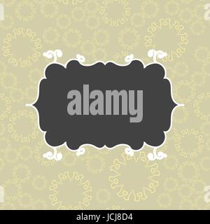 Cute vintage seamless pattern for postcard. Vector illustration endless design. Abstract geometric frame. Stylish decorative label. Geometric ornament. Feminine oriental style Stock Vector