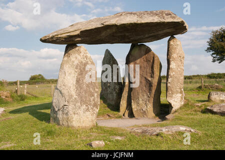 Pentre Ifan Neolithic Dolmen Burial Chamber Parish of Nevern Pembrokeshire National Park Wales Stock Photo