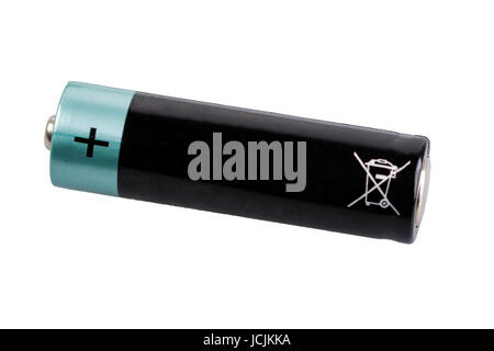 One AA battery isolated on a white background Stock Photo