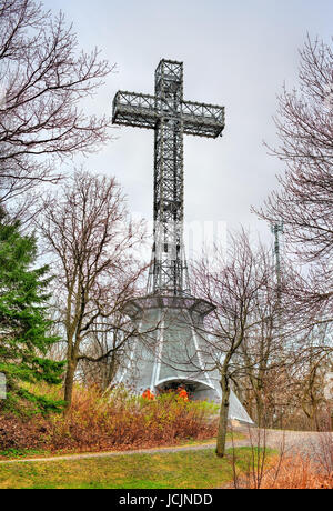 The Mount Royal Cross, built in 1924 - Montreal, Canada Stock Photo