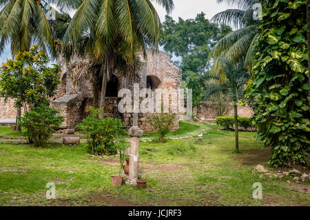 Convent of San Bernardino de Siena -Valladolid, Yucatan, Mexico Stock Photo