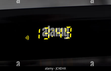 Display digital clock closeup Stock Photo